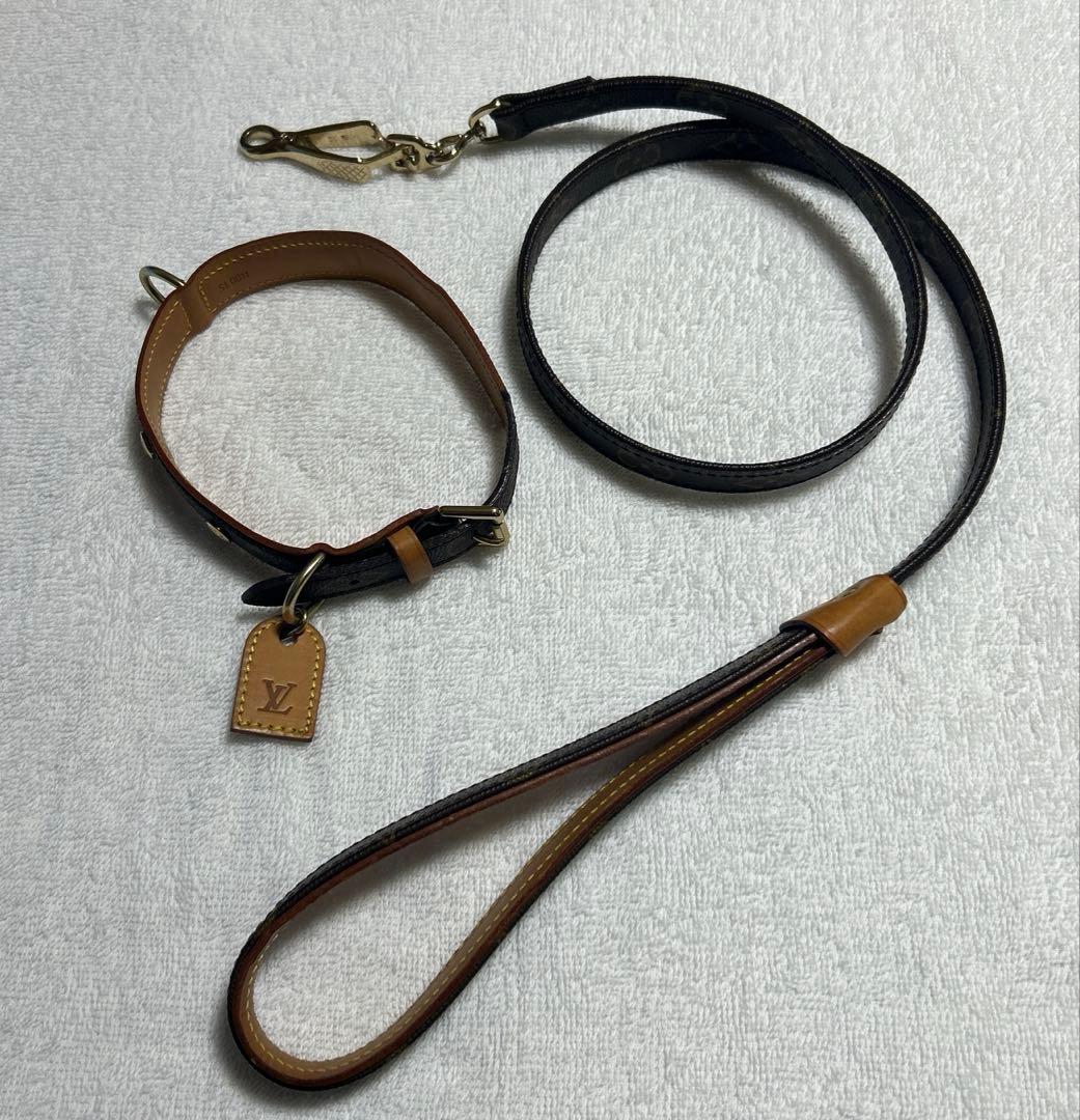 ルイヴィトン ドッグカラー MM &リード中型犬 モノグラム