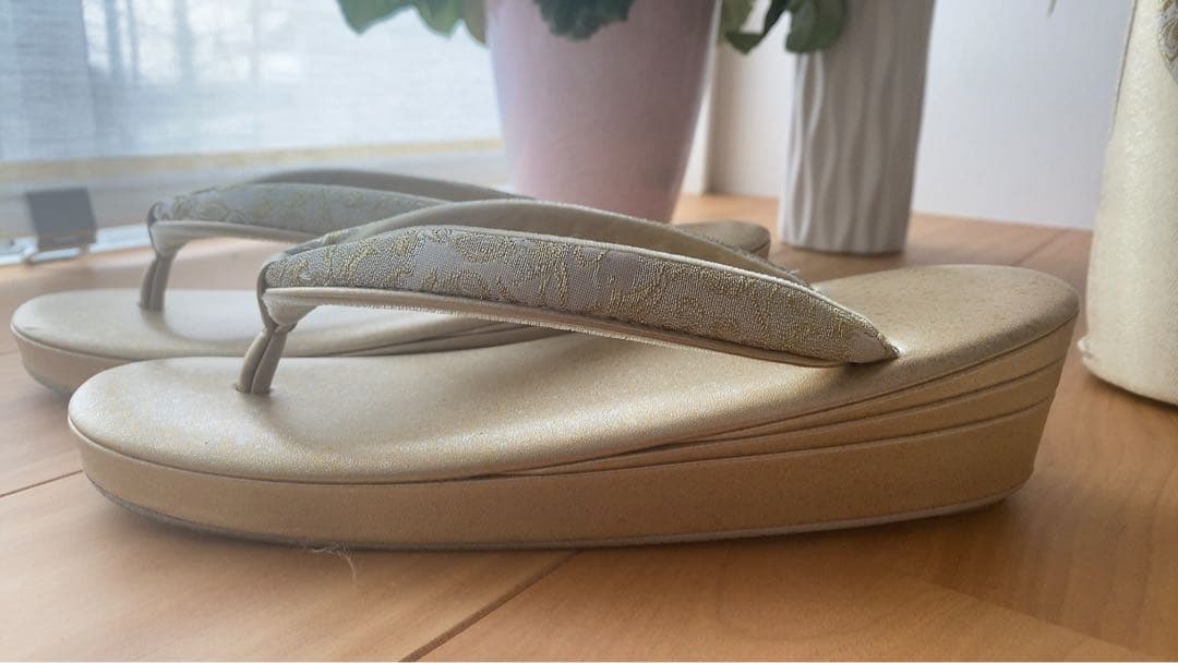 紗織 美品 草履バッグセット パールトーン 入学式 結婚式 成人式