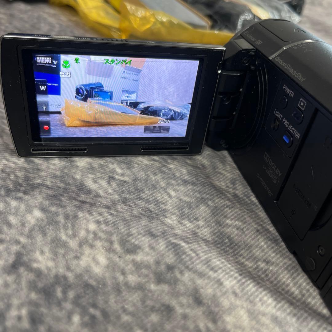 【動作確認OK】SONY　Handycam　HDR-PJ590V バッテリー２つ