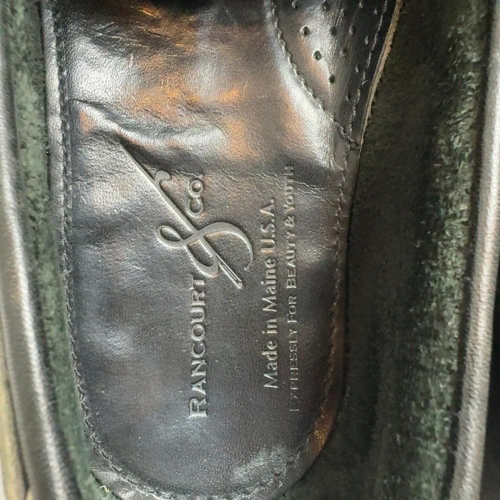 美品 USA製 RANCOURT&Co. タッセルモカシン ブラック 27-28