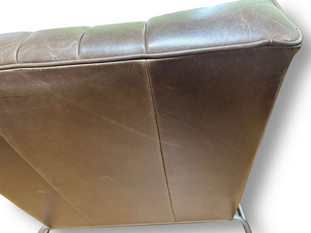 クラッシュゲート　シングル　ソファ　レザー　マック3 オイルレザー