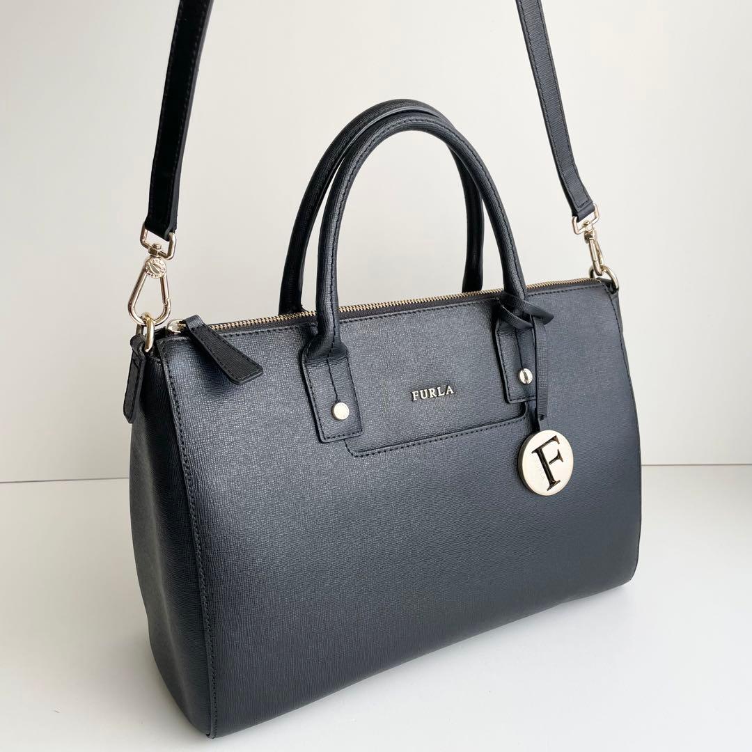 フルラ FURLA ハンドバッグ 2way リンダ トート レザー ほぼ新品