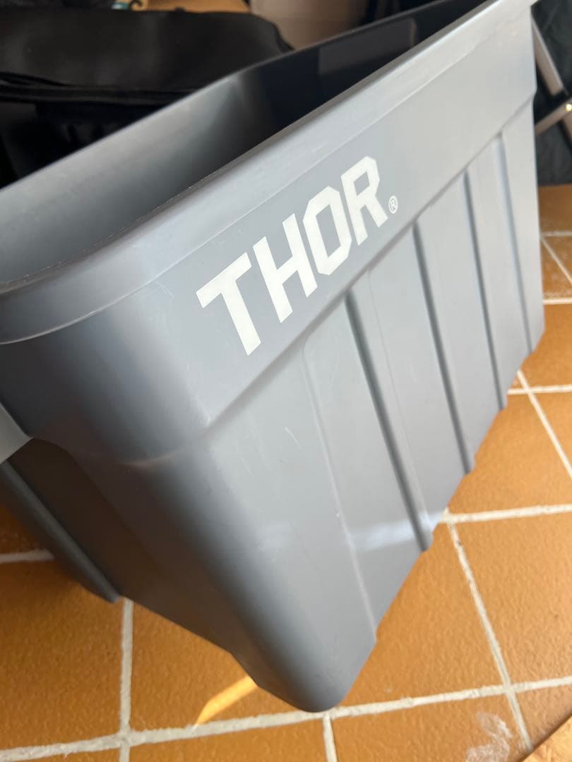 旧ロゴ THOR 収納ボックス グレー 75L 天板付き