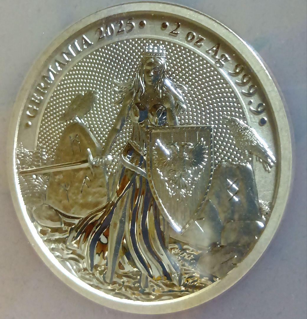 NGC 2025 MS70 ゲルマニア 2オンス 銀貨 希少　1000枚限定