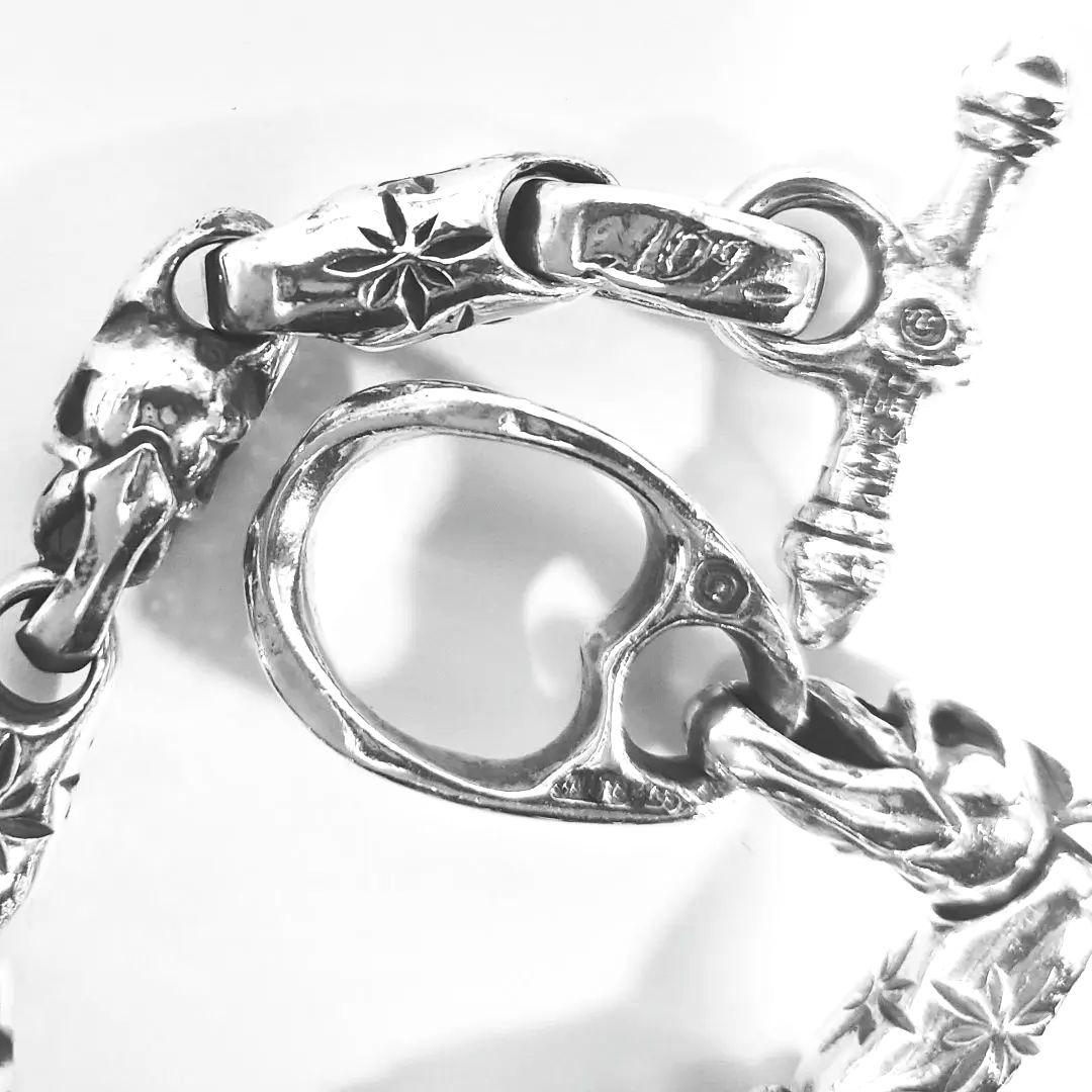 激レア！ ビルウォールレザー ベイビー スカル ミッドスター ブレスレット