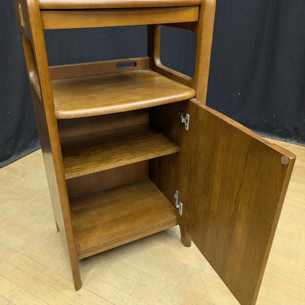 美品　マルニ　天然木　電話台　FAX台　キャビネット　サイドボード　花台　飾り台