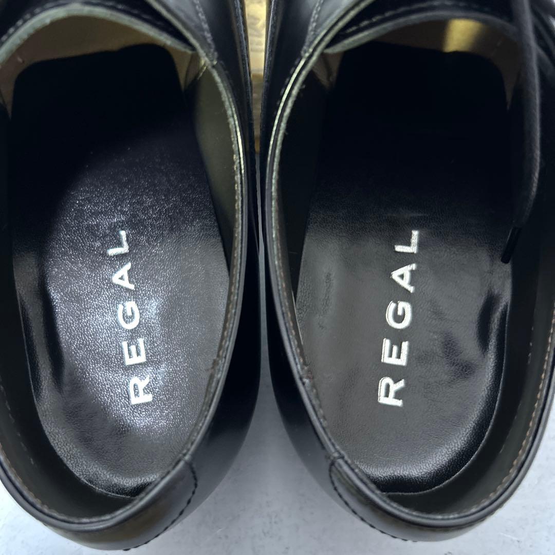 【超美品】リーガル　011R ストレートチップ　本革　レザー　黒