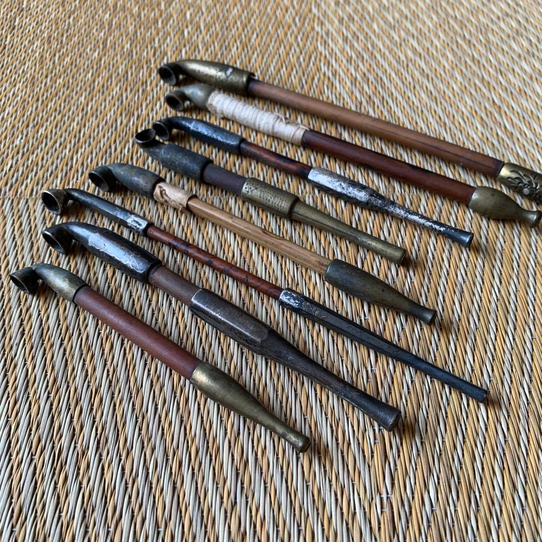 鉛管 キセル 金工 時代物 8本