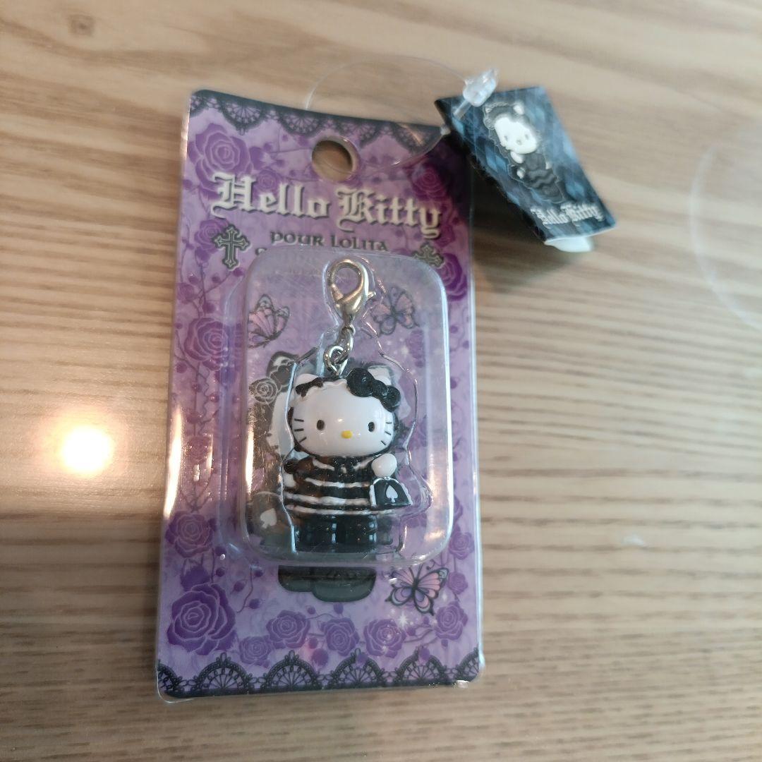 【新品・未開封・タグ付き】ハローキティ ファスナーマスコット ゴスロリキティ