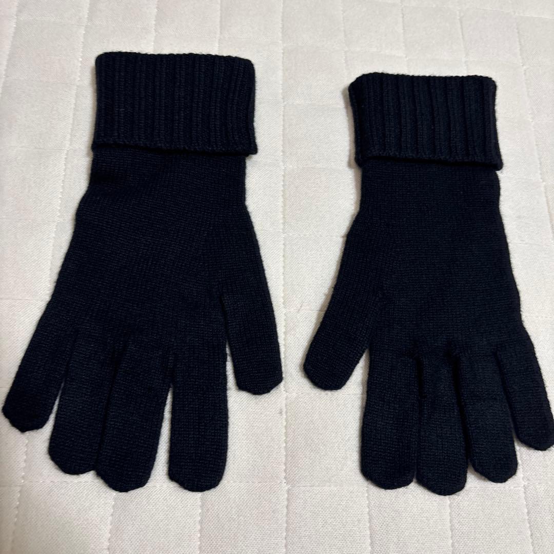 ルイヴィトンLOUIS VUITTONダミエ レザーパッチ カシミヤ100％手袋