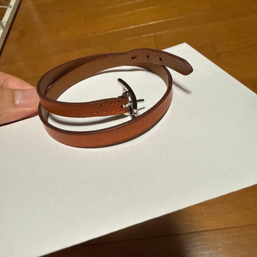 HERMES ブレスレット \"ビーアピ\" オレンジ×ブラウン