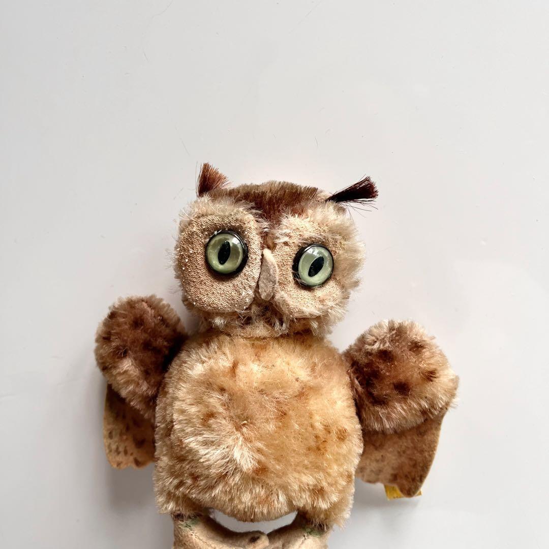 アンティーク フクロウ ぬいぐるみ テディベア シュタイフ