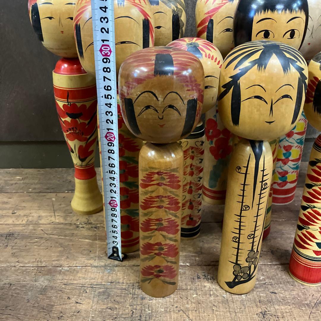 D-3 昭和レトロ 【希少/まとめて】伝統こけし 12体セット 大量コレクション