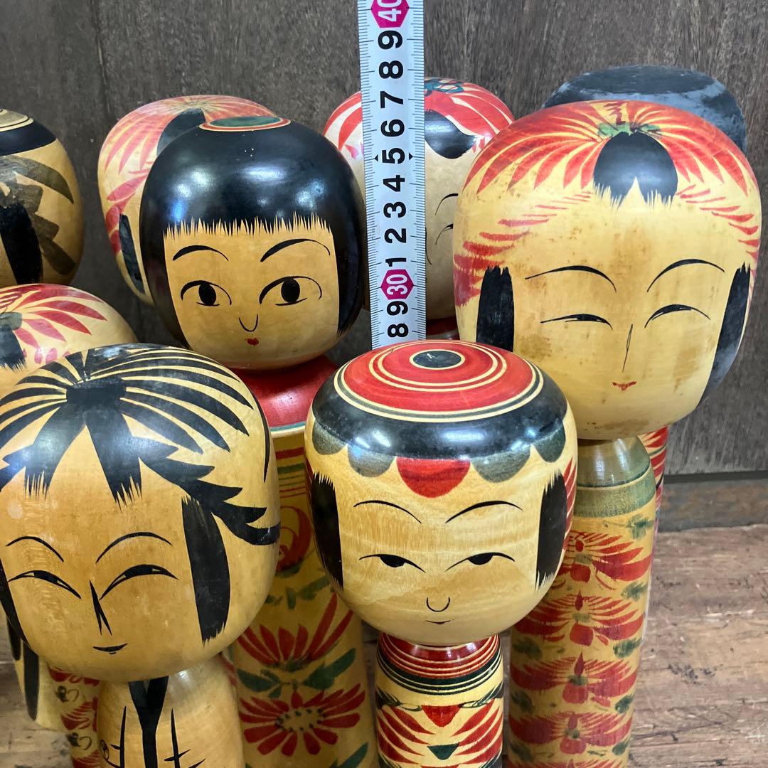 D-3 昭和レトロ 【希少/まとめて】伝統こけし 12体セット 大量コレクション