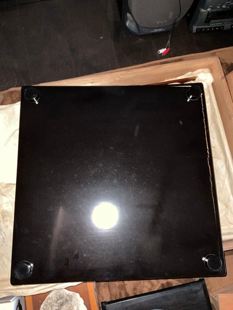 時代漆器 大判角盆 50cm角 二枚組 共箱付き 古美術