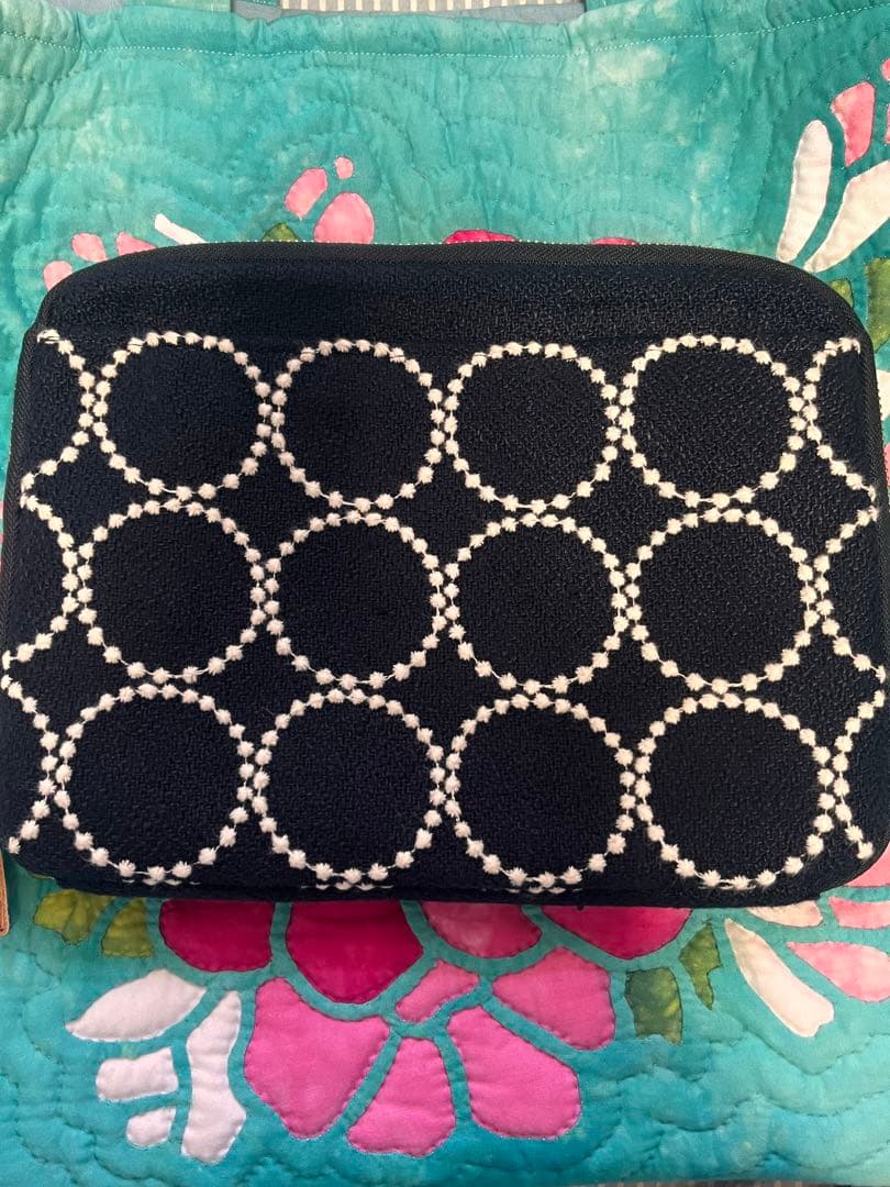 美品♡おおきいひきだしポーチミナペルホネン/tambourine （navy）