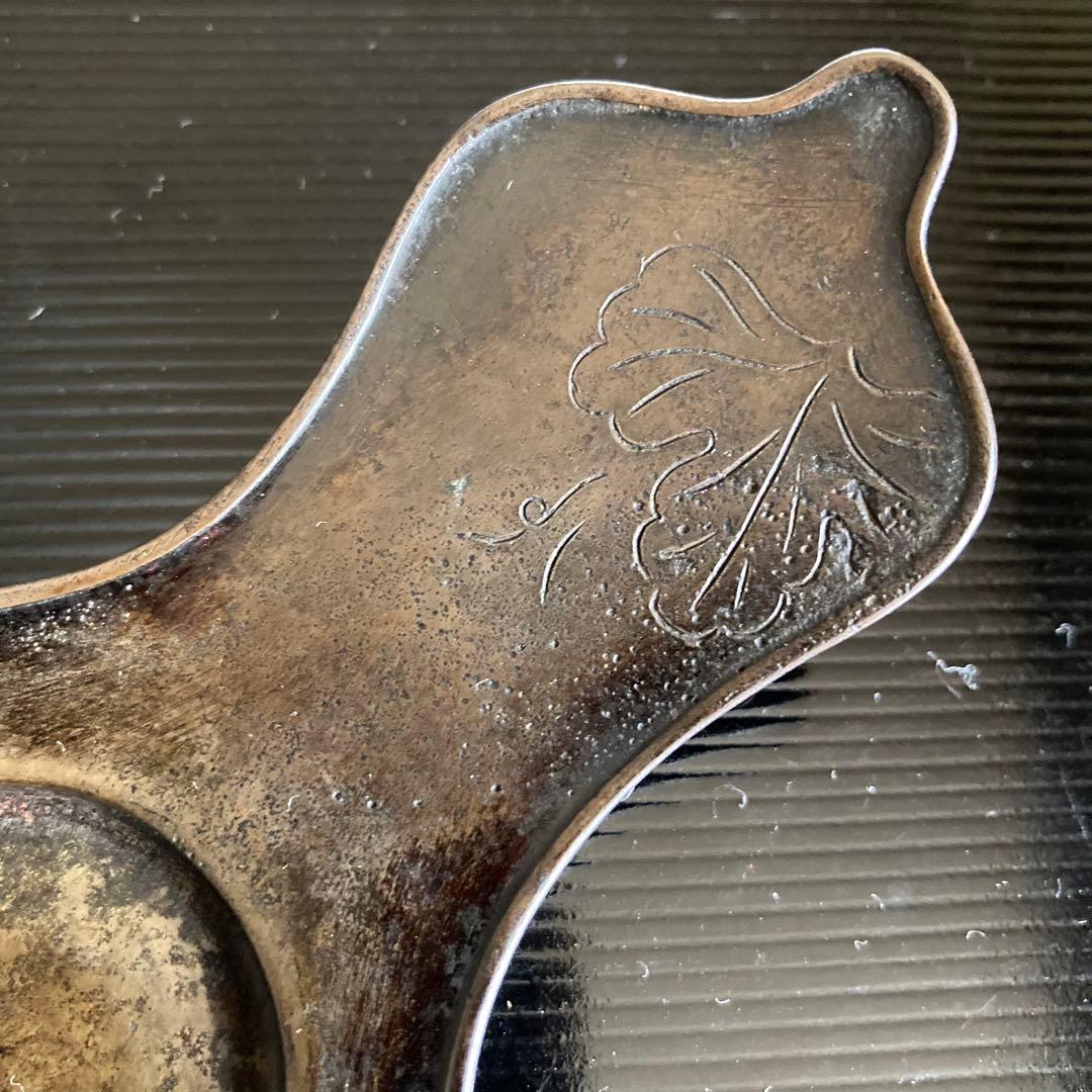 釜師　山口浄雄作　古銅寫　瓢托子　茶道具　共箱