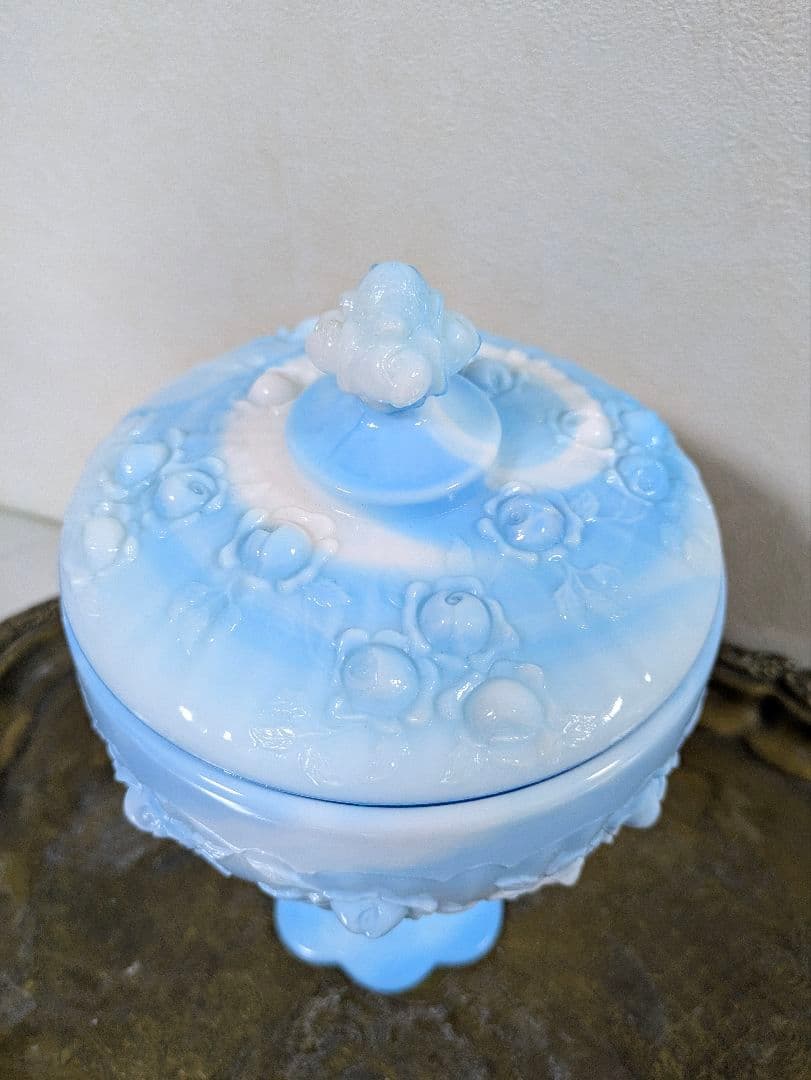 1940年代 Fentonフェントン フタ付きキャンディディッシュ