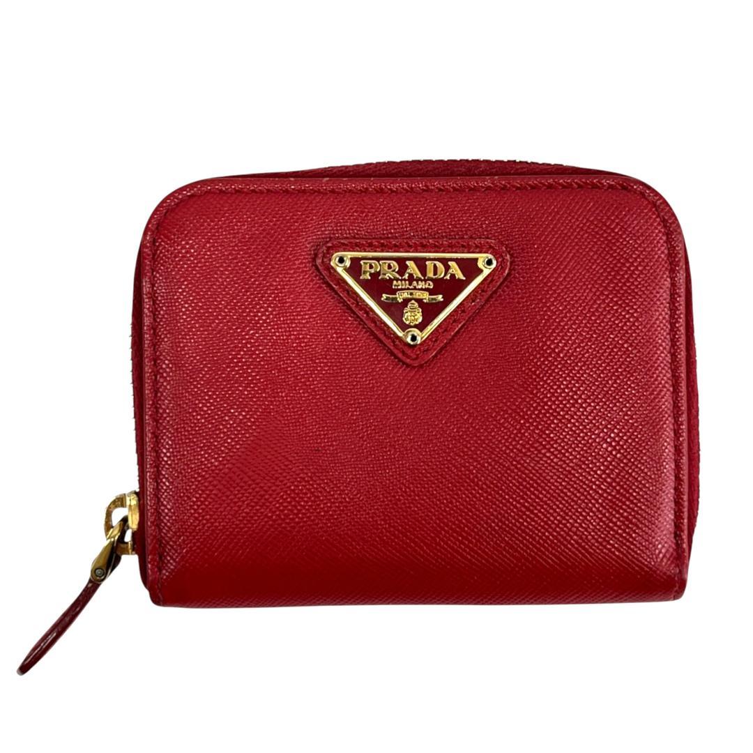 美品 PRADA プラダ ケース サフィアーノ 三角ロゴ 1M0268