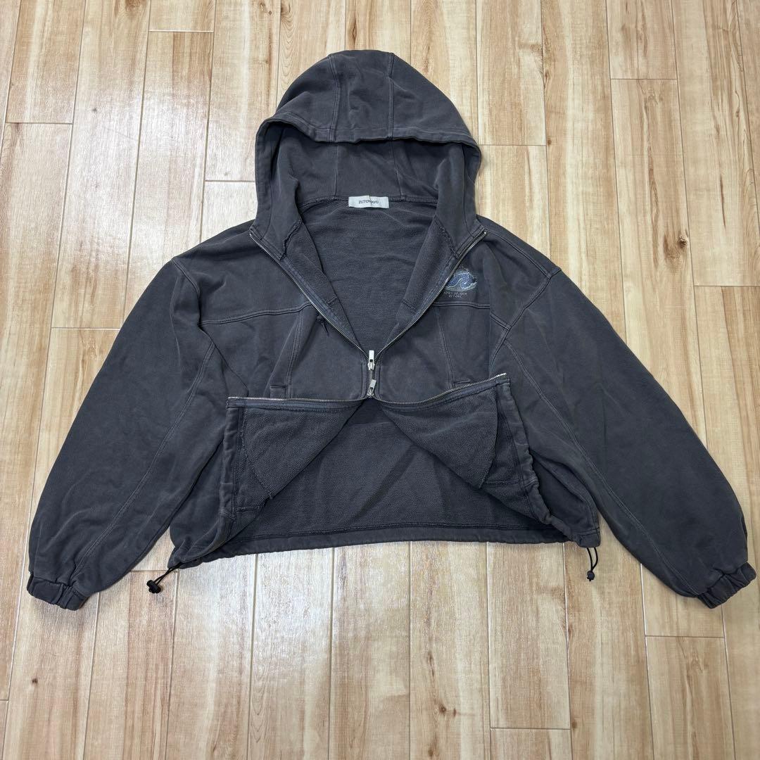 眠眠ずとまよ　ずっと真夜中でいいのに　陰陽パーカー　ダブルジップ　ジャケッ