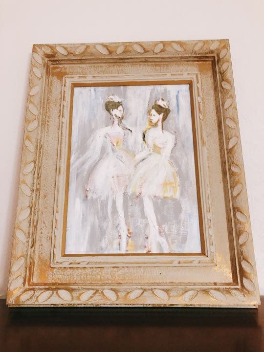 手描き　バレエリーナ　アクリル画
