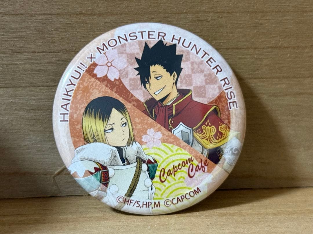 ハイキュー!! モンハン 孤爪研磨 黒尾鉄朗 缶バッジ カプコンカフェ　コラボ