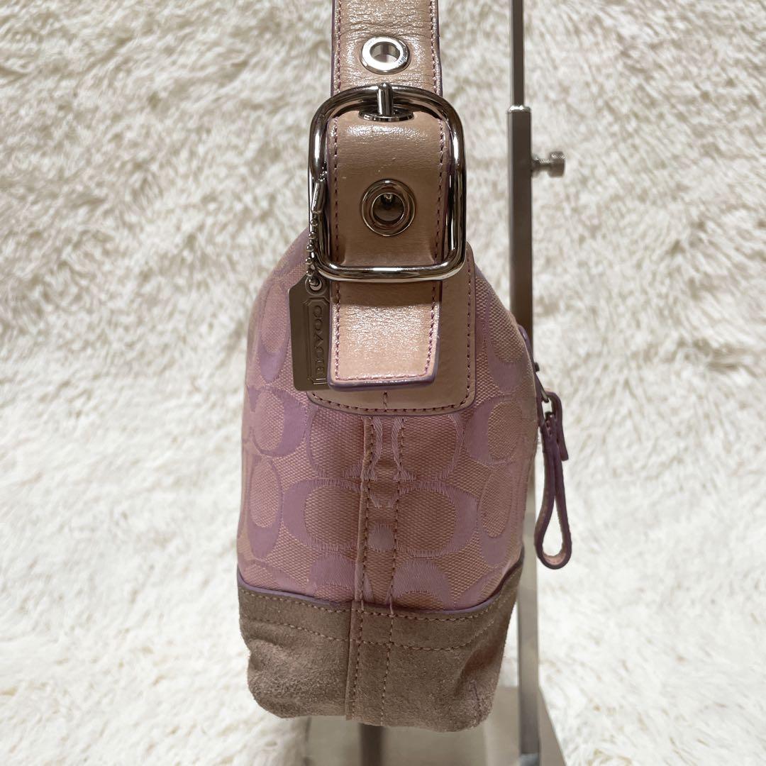 バッグ COACH shoulder bag tassel Signature pink