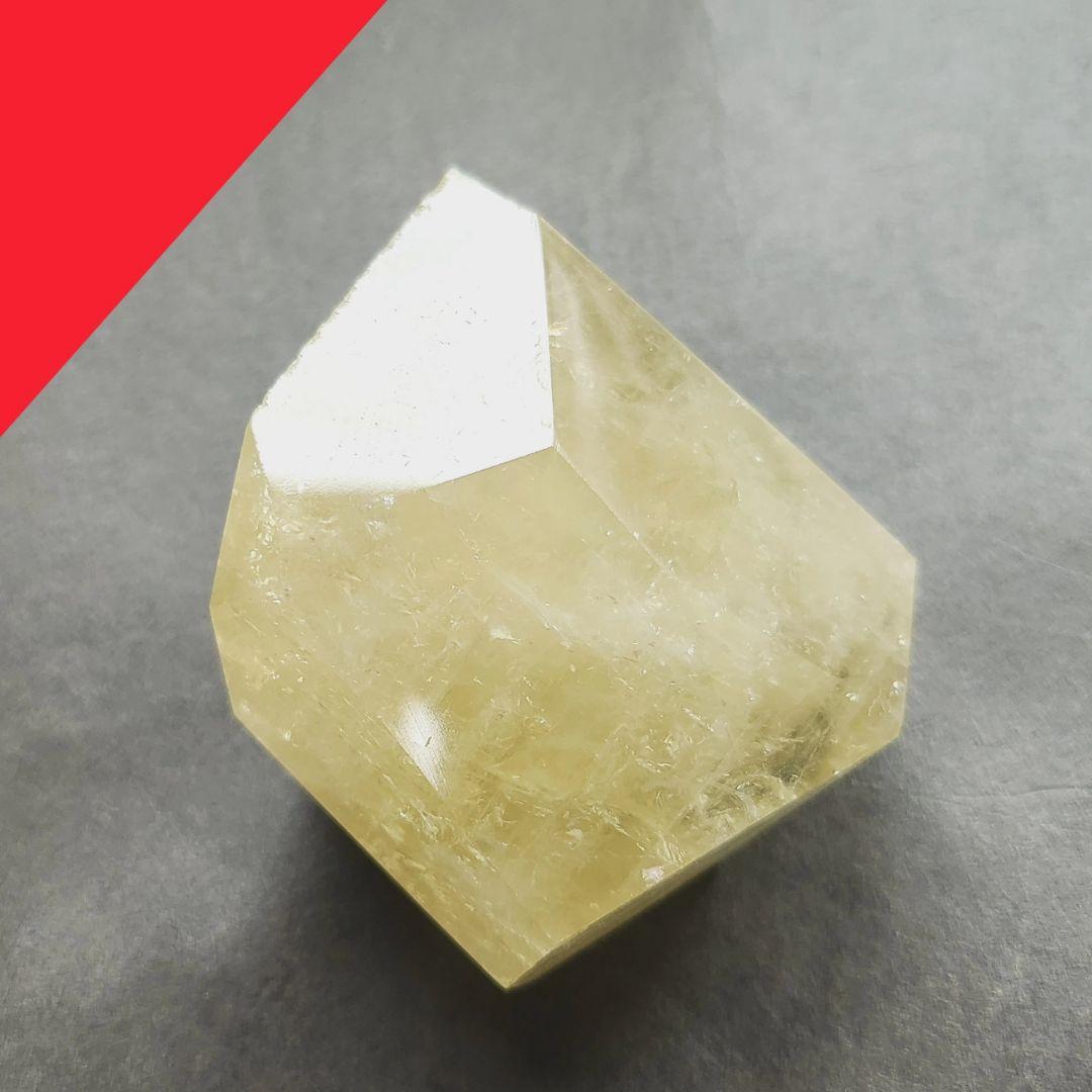 【一点物】高品質✨虹入り シトリン 原石 ポリッシュ 研磨 インテリア✩.*˚