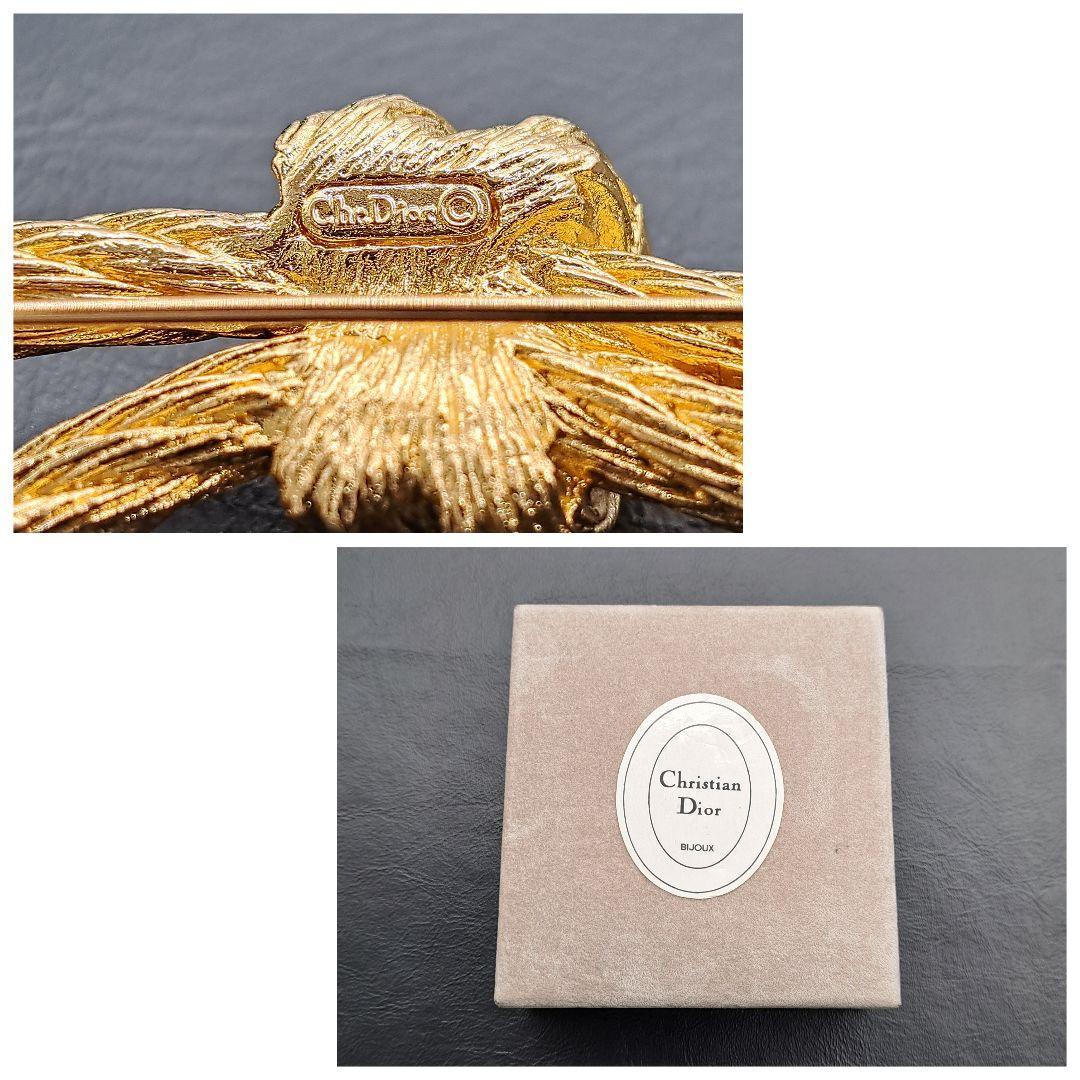 美品★箱付き Dior ディオール ブローチ ツイスト 結び 希少 ゴールド