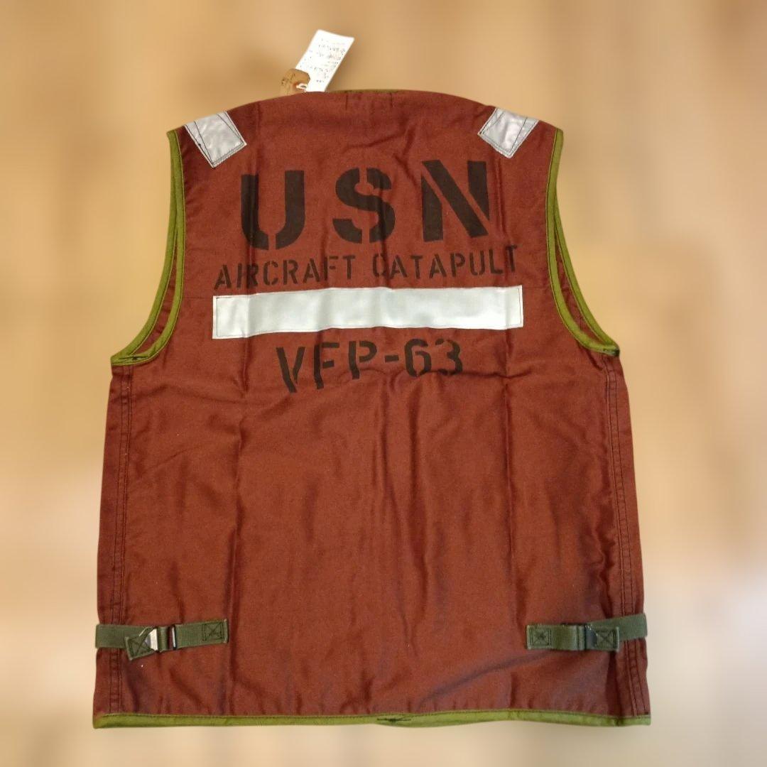 【新品・未使用品】AVIREX 激レア!! ベスト フリーサイズ ワインレッド