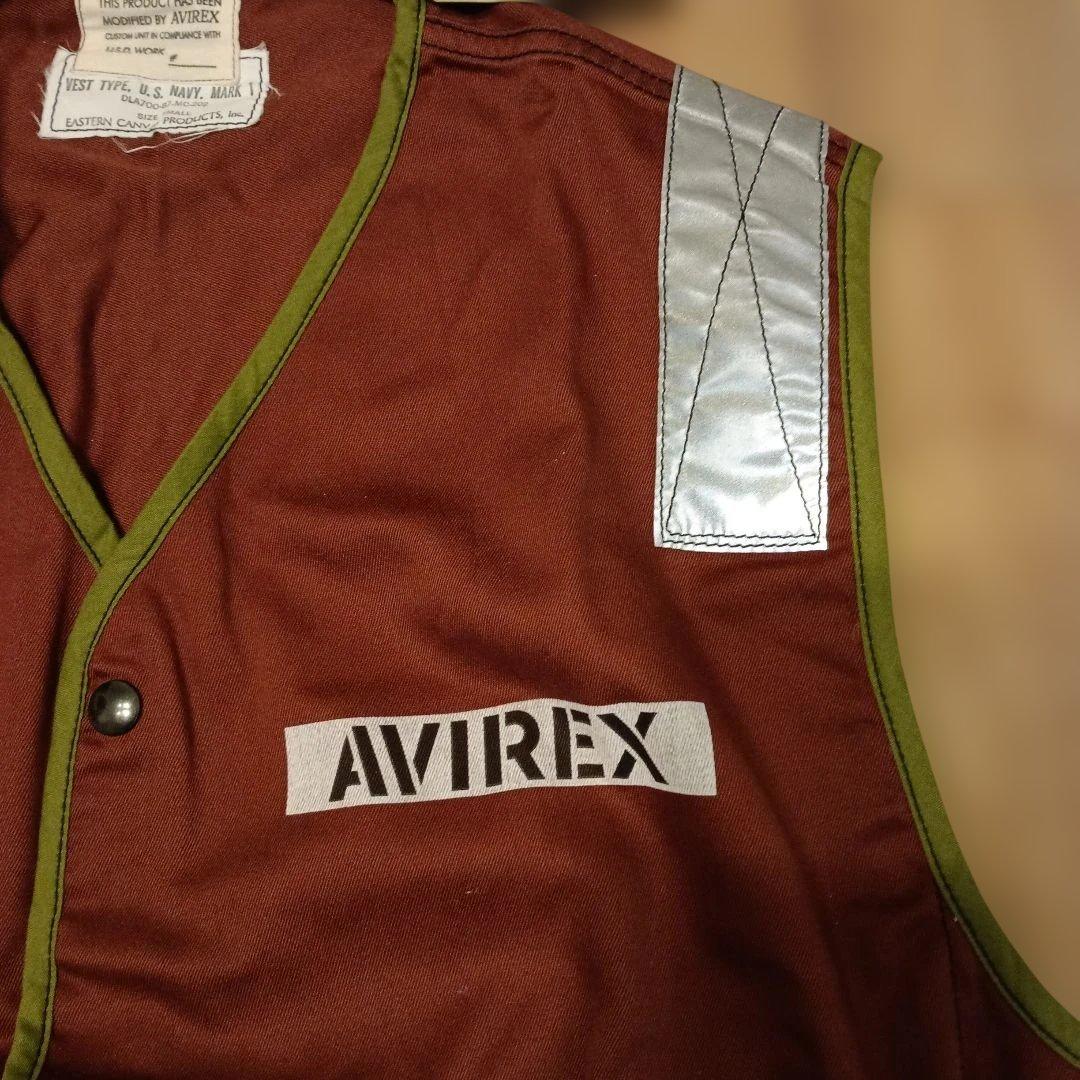 【新品・未使用品】AVIREX 激レア!! ベスト フリーサイズ ワインレッド
