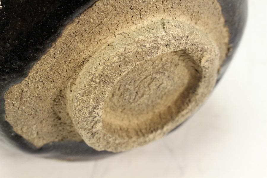 茶道具 不ニ 黒楽茶碗 仁阿弥道八造 共箱(K-XA876)