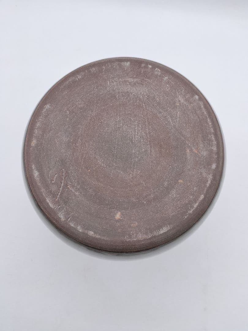 c655 水指 現川焼 唐草文様 武村利左衛門 木箱 茶道具 古物