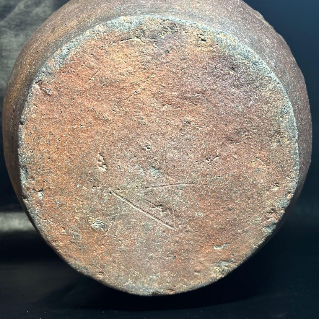 ★古陶磁/古備前 大壺 窯印！幅 約37㎝・高さ 約39.5㎝★