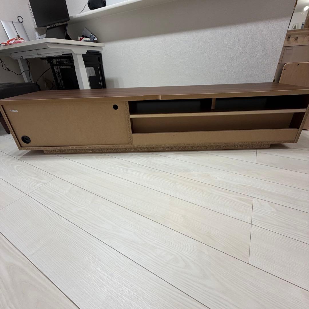 木目調テレビ台 幅180cm タップ収納付