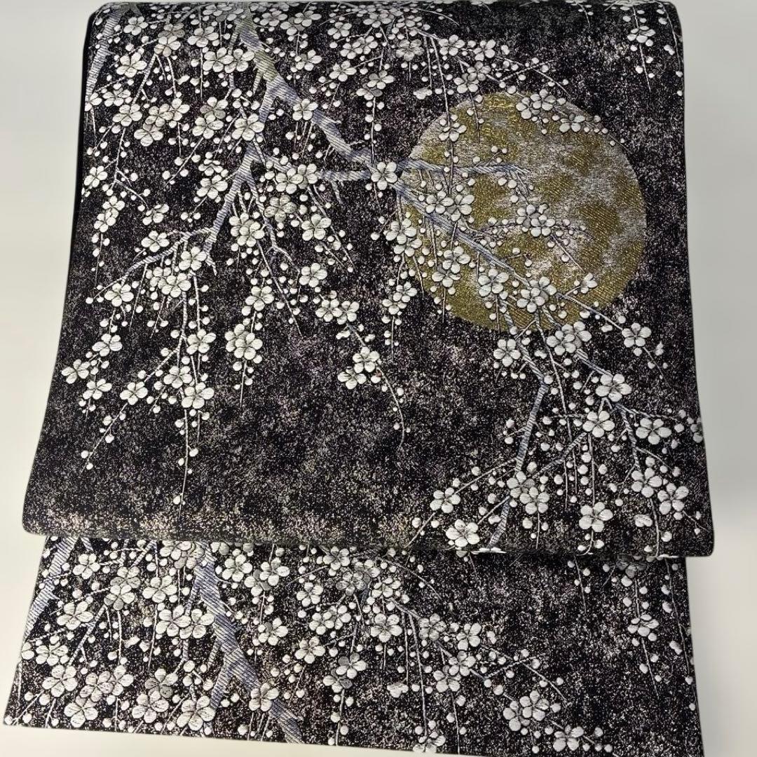 未使用　正絹西陣織大光謹製美しいキモノ掲載若冲梅花豪華袋帯