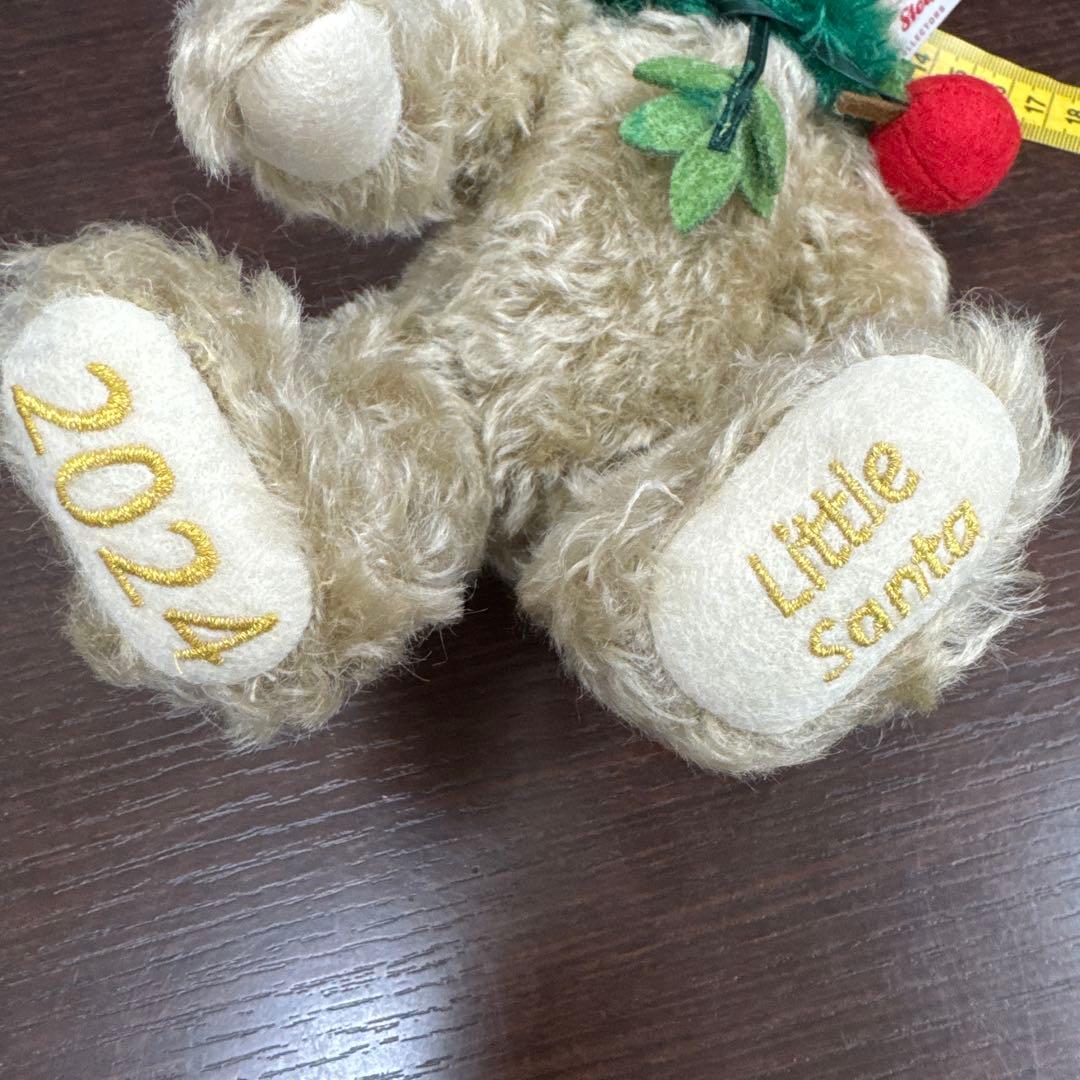 定価4.8万Steiff シュタイフ 新品 ベージュ テディベア リトルサンタ