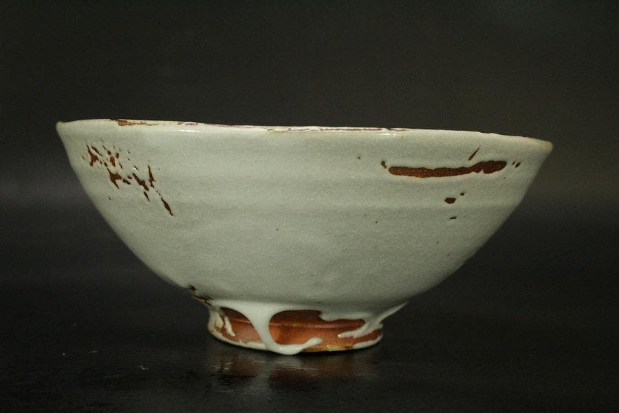 茶道具 朝日 茶碗 銘 春の雪 花押(A424)