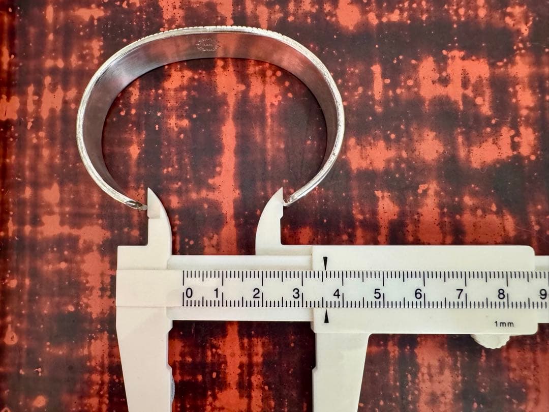 最終 超美品 ブルースモーガン バングル 14K ナバホ族 ほぼ未使用 やや幅広