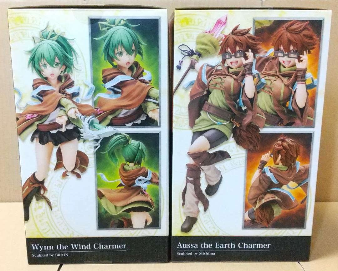 遊戯王　モンスターフィギュア　風霊使いウィン　地霊使いアウス　セット