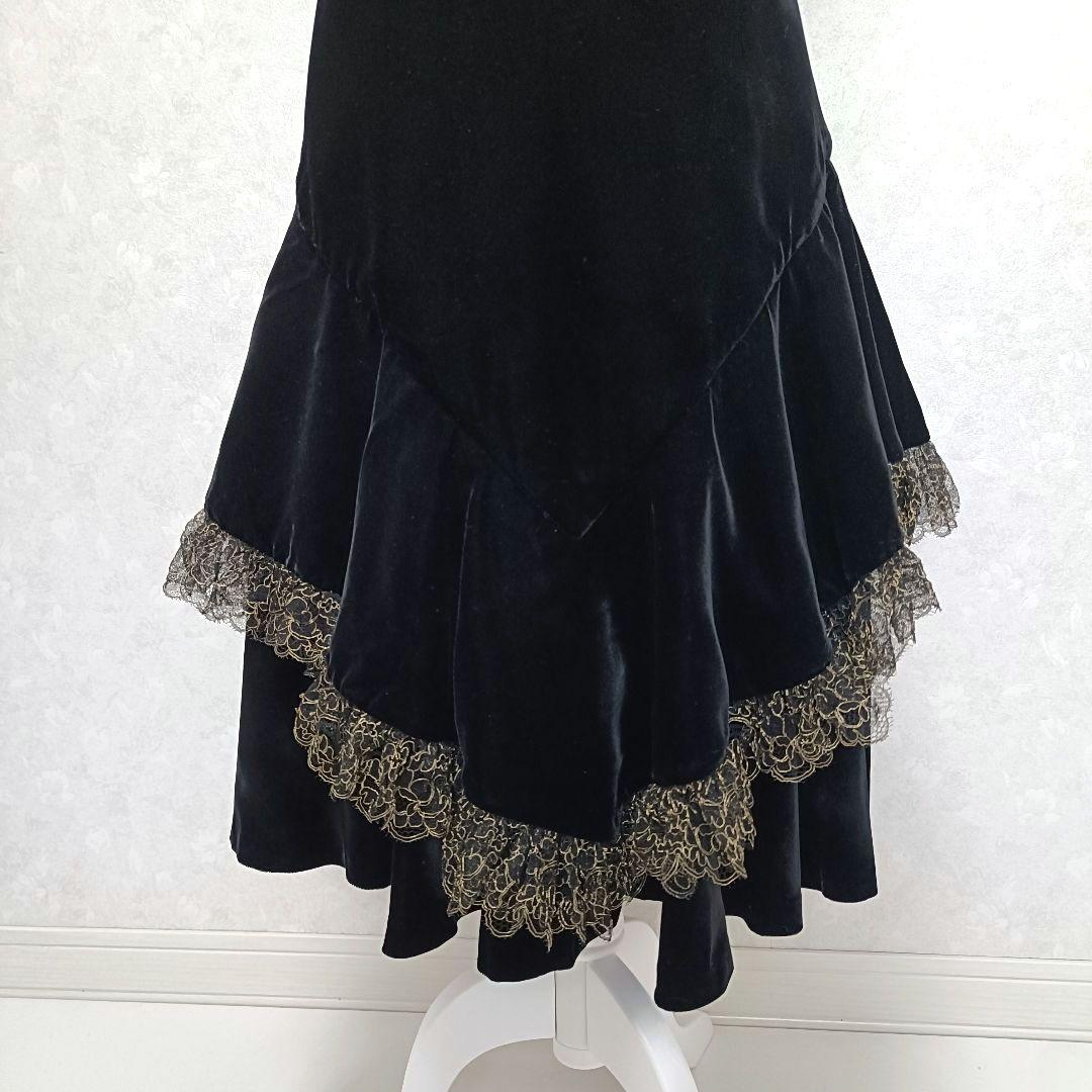 クリスチャンディオール ヴィンテージ ベルベット キャミソールワンピース 9号