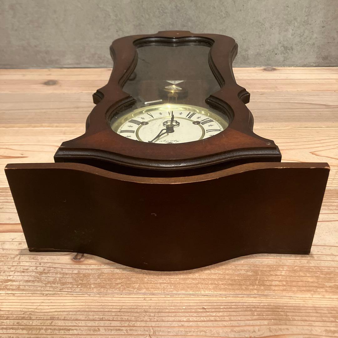 振り子時計 5390 壁掛け ゼンマイ式 高性能クロック 愛知時計