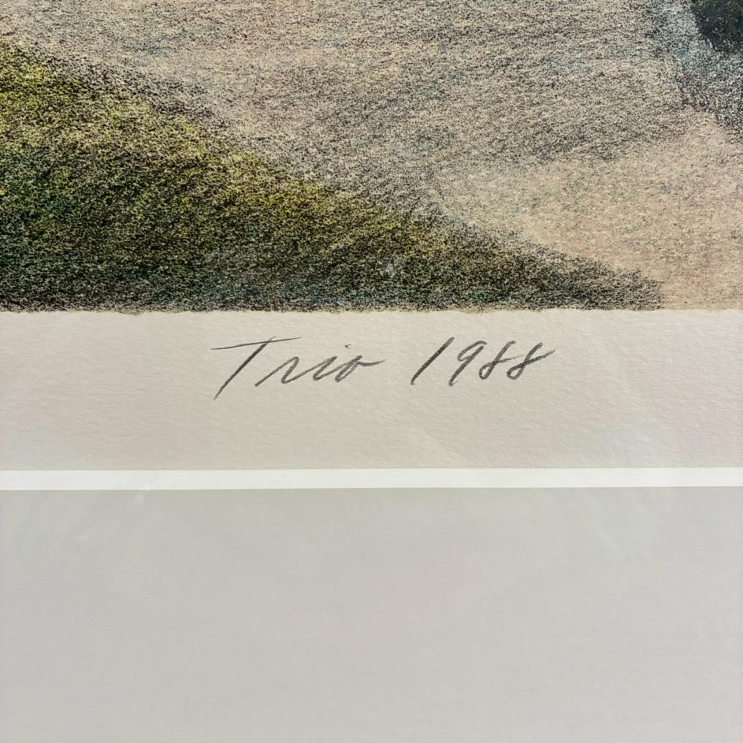 ハロルド・アルトマン「trio」リトグラフ 1988年 直筆サイン入り 額縁入り