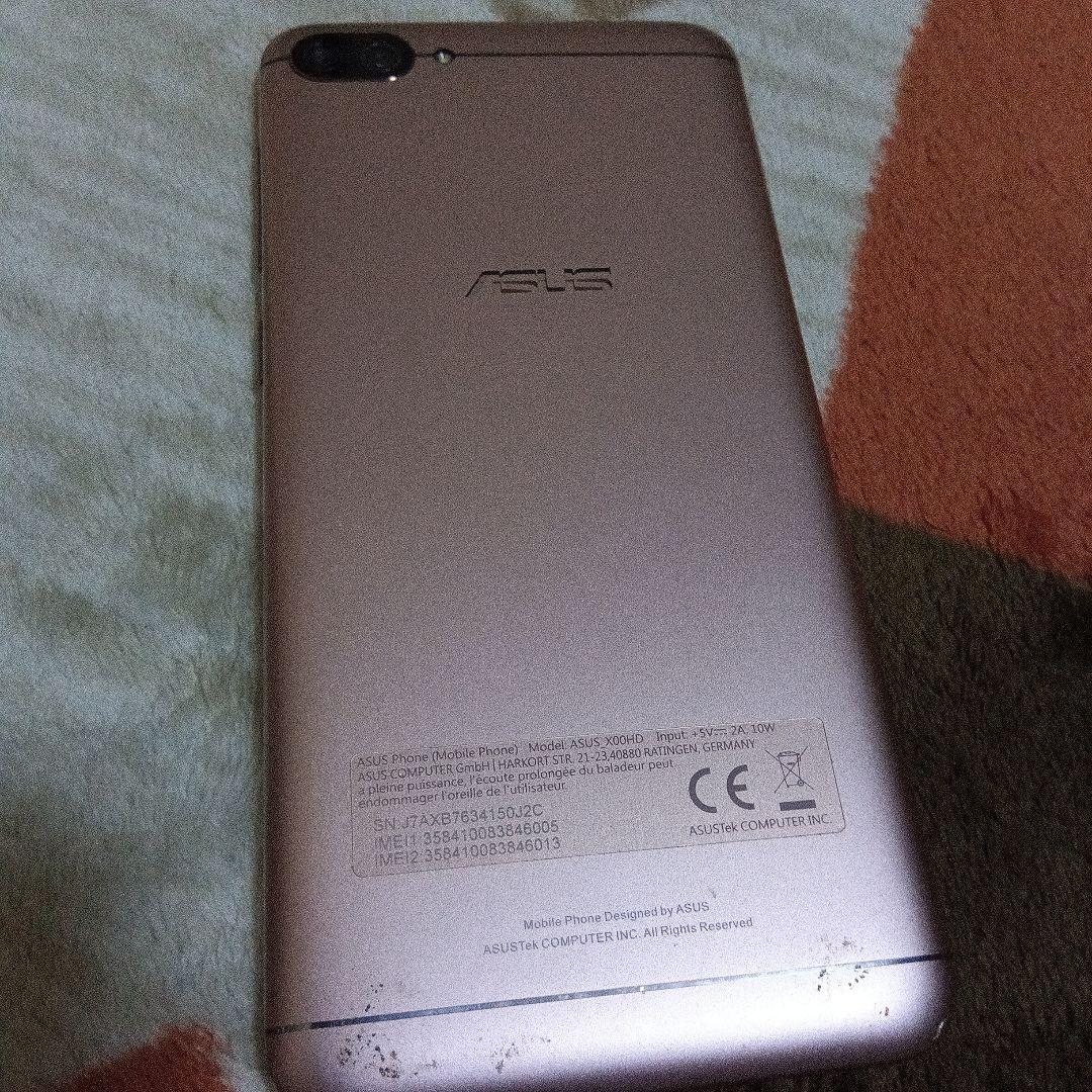 ASUS スマートフォン ホワイト ゴールド