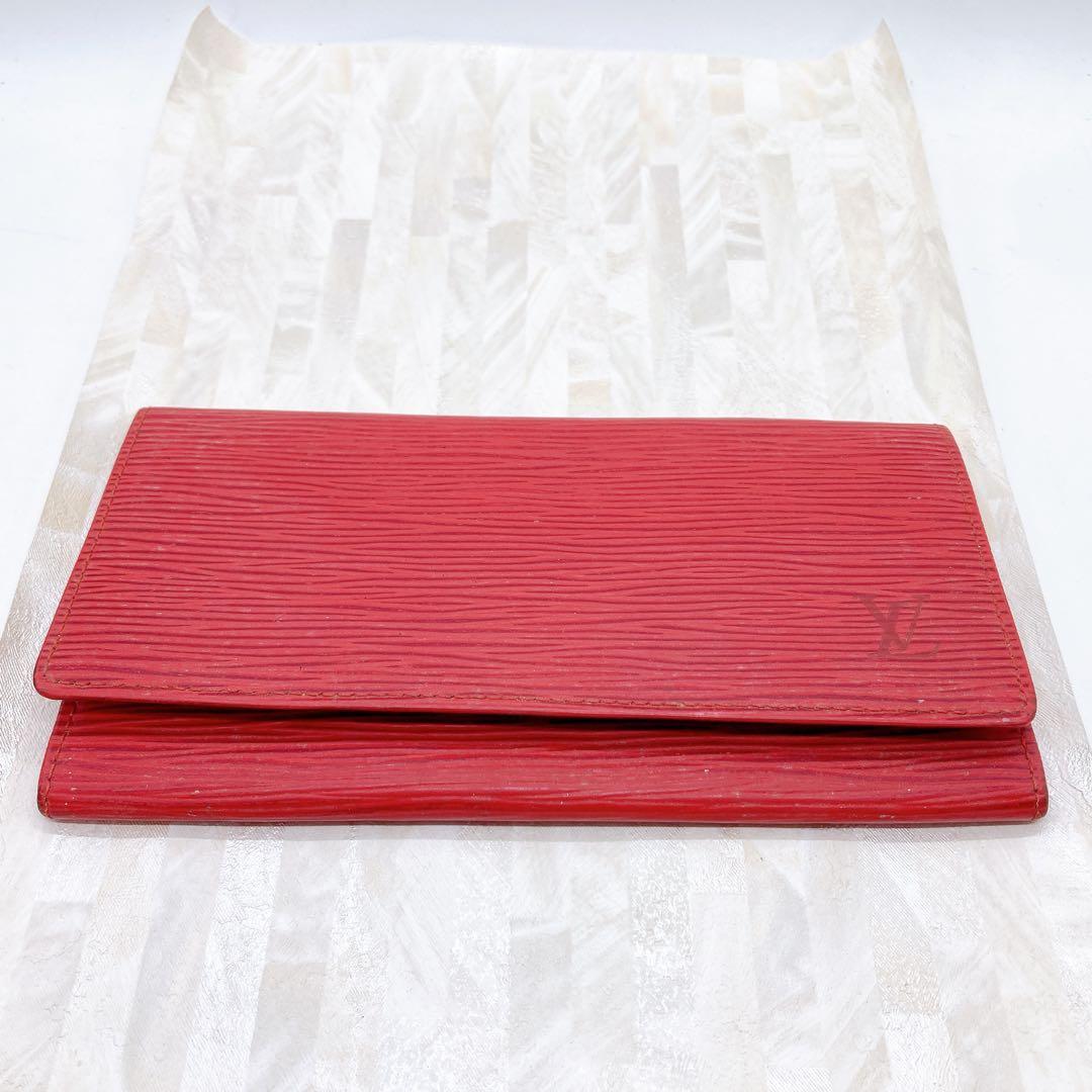 LOUIS VUITTON 二つ折り財布　エピ　レッド　札入れ　CA0936