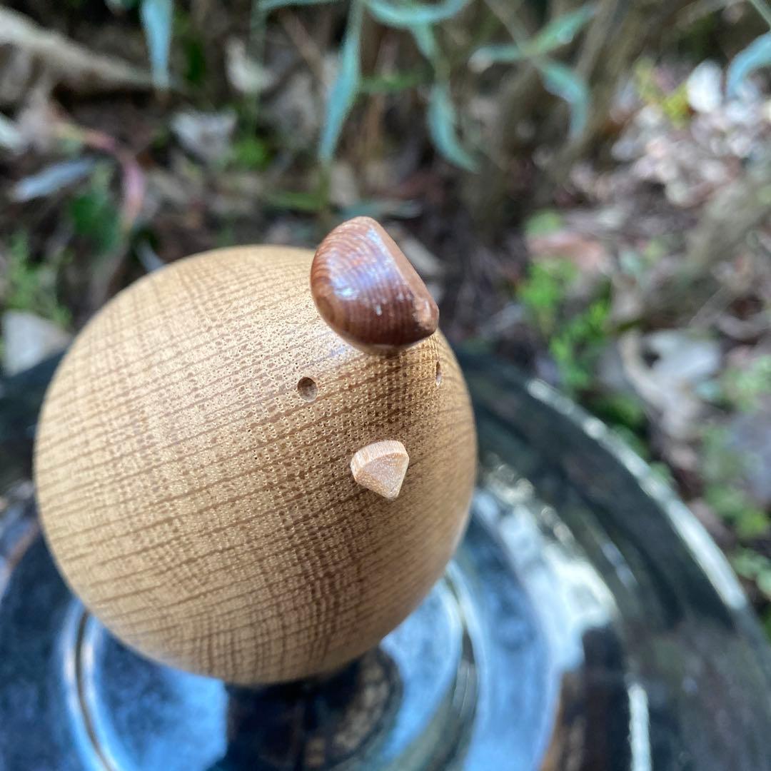 太田久幸 HISACRAFT 木製 動物 置物 ニワトリ 鶏