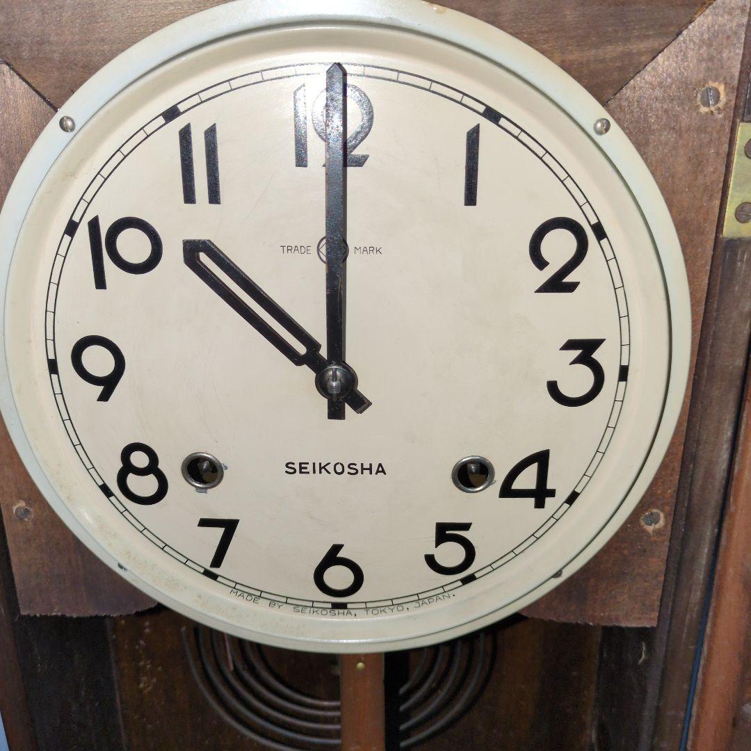 SEIKOSHA 柱時計　愛知時計セットレトロ　ボンボン時計　ゼンマイ式
