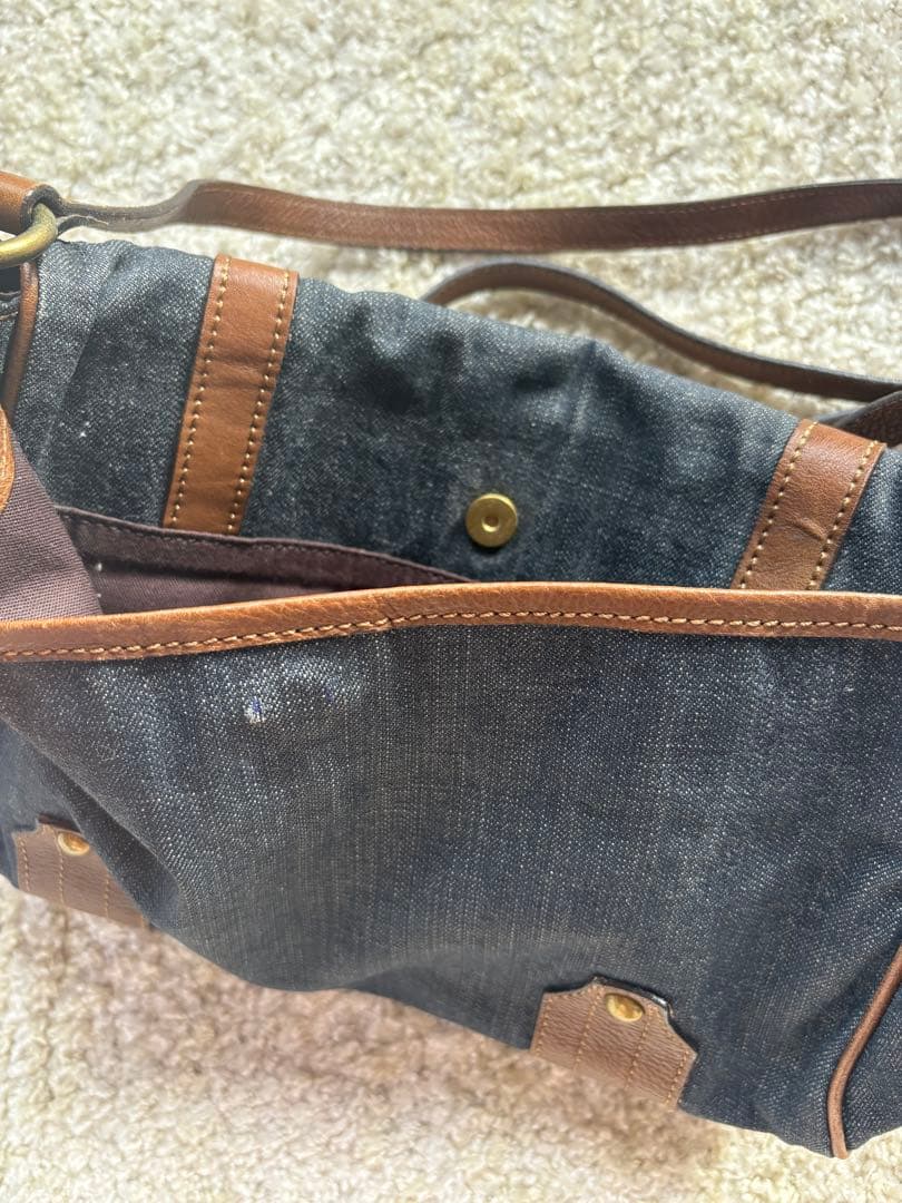 BURBERRY LONDON BLUE LABEL デニム地　タッセル　バッグ