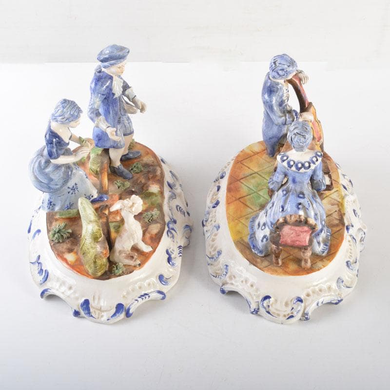 イタリア製　CAPODIMONTE　カポディモンテ　陶人形　2点　C　6520A