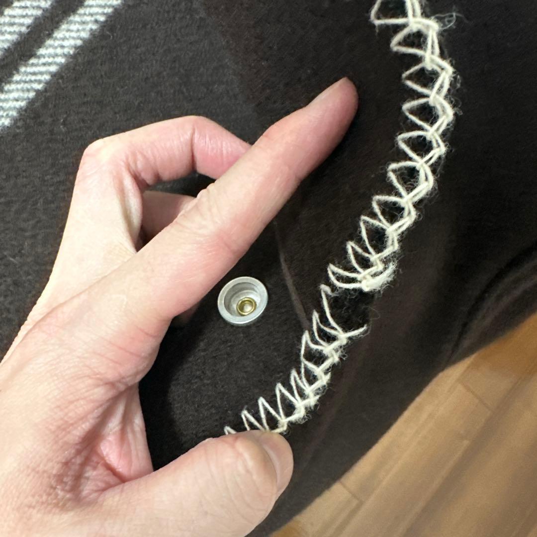 3man/M/ウール/スリーマン/ブラウン/茶/ブランケットジャケット